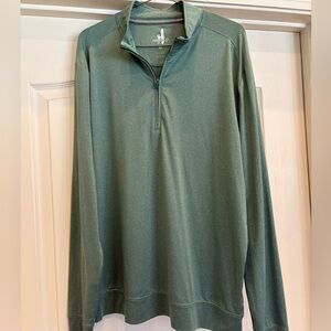 johnnie-O Green Men's Quarter Zip Pullover